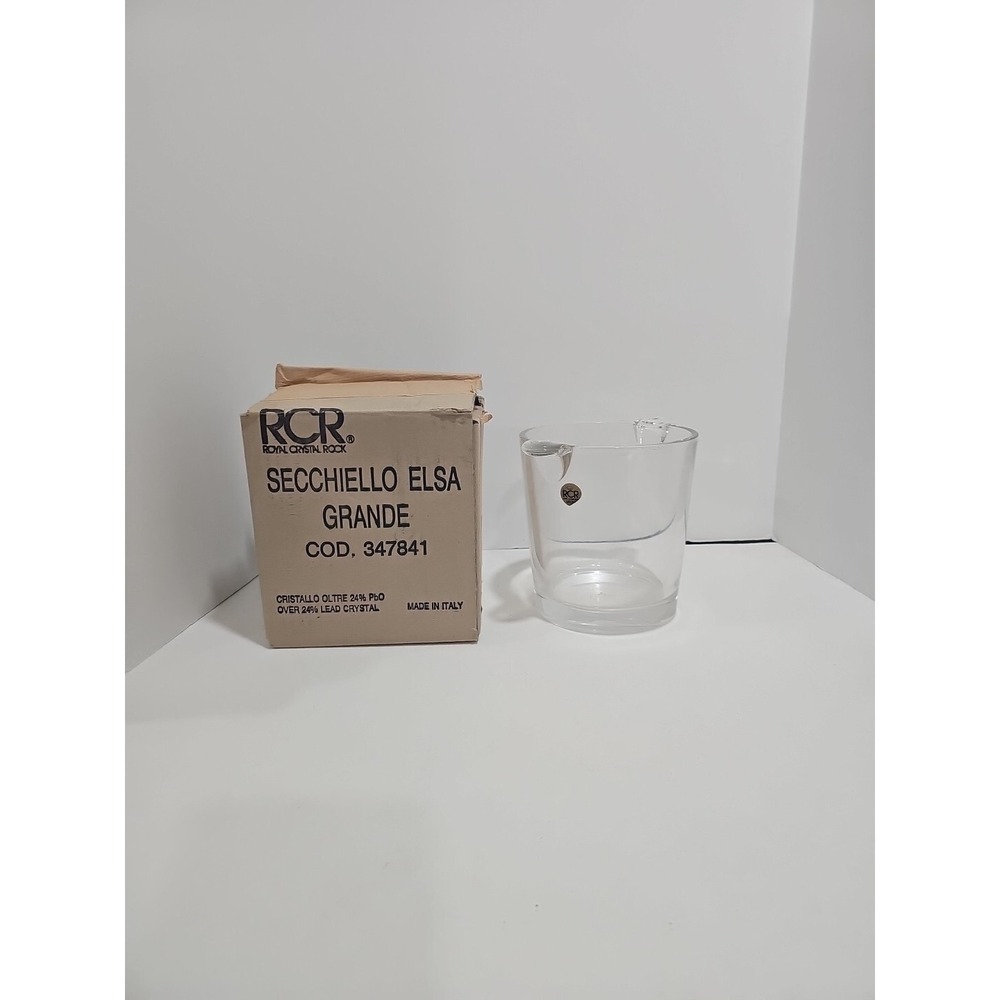 Royal Crystal Rock RCR Ice Bucket Crystal Made In Italy Perfect